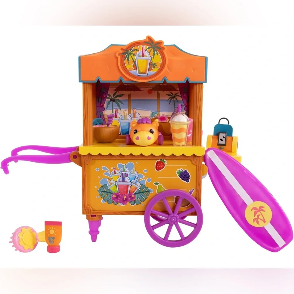 Wild Manes portable pony & surf side snack shop cart NEW poseable ponies